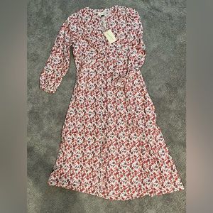 Floral print cute spring dress